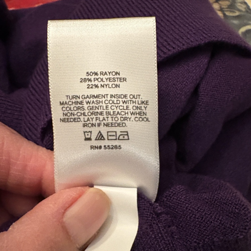 Express Rich Purple Short Sleeve Top - Picture 9 of 12